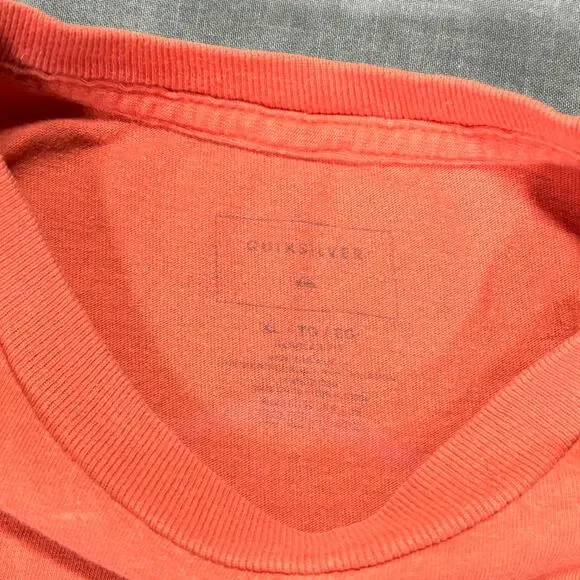 Quiksilver salmon pink casual streetwear surfwear graphic tshirt mens XL - Picture 6 of 9